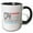 Black/White, variant on 3drose, Text Cph Copenhagen, Denmark, Coordinates. Around the World by Air, 11oz Two-tone Black Mug
