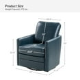 thumbnail image 7 of PU Leather Swivel Accent Chair Single Sofa Chair Set of 2 for Home Living Room Turquoise, 7 of 7