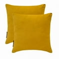 thumbnail image 4 of Mustard Yellow Luxury Throw Pillow Covers 24"x24" | Pack of 2 Modern Plain Velvet Cushion Cover | Solid Pillowcases for Couch, Sofa Bedroom & Living Room, Modern Home Décor - Mustard Yellow Velvet, 4 of 9