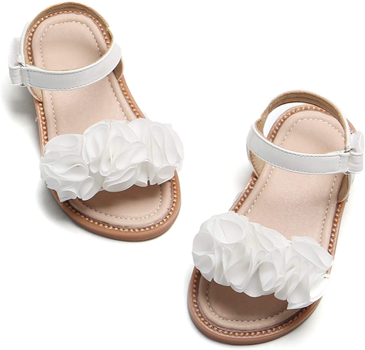 Toddler Girls Sandals Soft Rubber Flats Summer Baby flower girl Shoes
