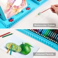 thumbnail image 7 of Art Supplies Drawing Kits,Bexikou 208 Pcs Art Supplies Gifts for Girls Boys Teens,Drawing Art Kit for Kids Adults,Art Set Crafts Case with Double Sided Trifold Easel, Oil Pastels, Crayons (Blue), 7 of 7