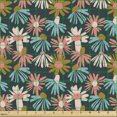 thumbnail image 2 of Floral Upholstery Fabric by the Yard, Graphical Doodle Style Burgeoning Flowers Drawn by Hand, Decorative Fabric for DIY and Home Accents, Multicolor by Ambesonne, 2 of 5