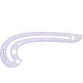 thumbnail image 6 of TUWAFE Clothing Patterning Ruler Sew French Curve Ruler Metric Shaped Plastic Sewing Tools Include Curve Ruler Triangular Ruler Tracing Wheel for Beginners Tailors Designers Clear, 6 of 7