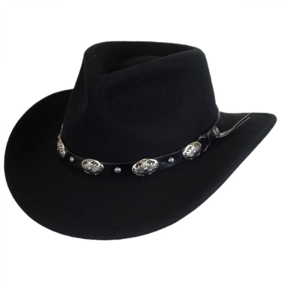 Tombstone Wool Felt Cowboy Hat L Black