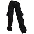 thumbnail image 4 of Fiocias Doll Miniature Pants 1/6 Scale Action Figure Loose Fit Cargo Pants Cloth Trouser Durable Realistic Accessory Suitable for Doll Collection Home Decoration Toy Photography Cosplay Black, 4 of 6