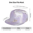 thumbnail image 6 of Balery Baseball Cap Flat Bill Hats for Men Adjustable Size for Running Workouts and Outdoor Activities All Seasons Dad Hat(Lavender Glitter Foil Stripes ), 6 of 9