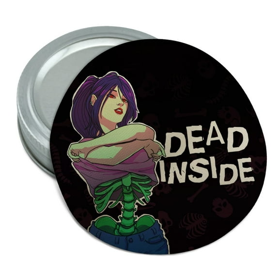 Dead Inside Girl with Exposed Skeleton Bones Round Rubber Non-Slip Jar Gripper Lid Opener