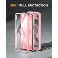 thumbnail image 3 of Funda Miracase para iPhone 17E/16E con pantalla de cristal rosa, 3 of 6