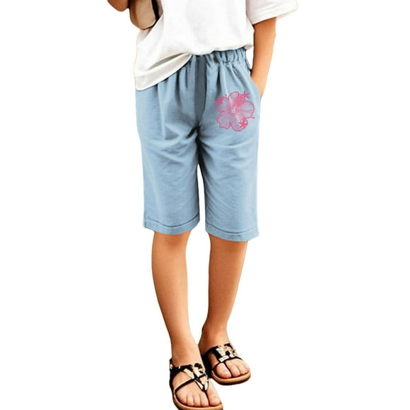 Children Kids Girls Casual Letter Printed Elastic Waist Casual Pants Breeches With Pocket Cat Leggings for Cats