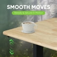 thumbnail image 4 of WOJTECH Adjustable Height Standing Solid Wood Desk - Powerful Dual Motor Frame, Sturdy Steel Legs, Silent and Smooth Lift Sit to Stand Electric Raising Desk for Home Office - Nature, 48x24in, 4 of 7