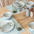 thumbnail image 6 of over&back Set of 4 Hand-Blocked Placemats - Colorful Dining Table Mat - Each Placemat is Unique - 100% Cotton - Machine Washable - Kitchen and Home Decor - Blue Leaf, 6 of 9