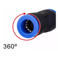 thumbnail image 3 of Union Rapida Recta Neumatica Para Manguera 6/8/10/12mm 40 Pz, Negro linea Azul, 3 of 5
