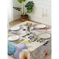 thumbnail image 3 of Easter Grey Bunny Suqare Tablecloth - 54 x 54 Inch, Spring Colorful Eggs Flower Wooden Grain Waterproof & StainResistant Tablecloth, Washable Oil-proof Table Cover for Dining/Party/Wedding/Buffet, 3 of 9