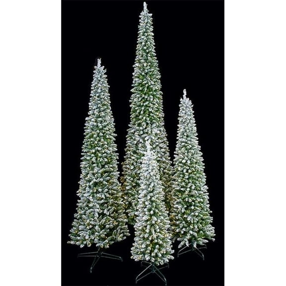 12 ft. Beaumont Pencil Tree, Flocked