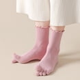 thumbnail image 5 of Ruffle Accent Toe Socks Breathable Fabric Sock for Casual Outfits and Long Hours Daily Wear Separated Toe Socks, 5 of 9