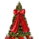 thumbnail image 1 of Adornos navideños, adorno navideño, lazo rojo extragrande de 117 cm para árbol de Navidad, lazo de satén rojo con serpentinas largas para decoración navideña del hogar, colgante rojo de 120 cm, 1 of 6