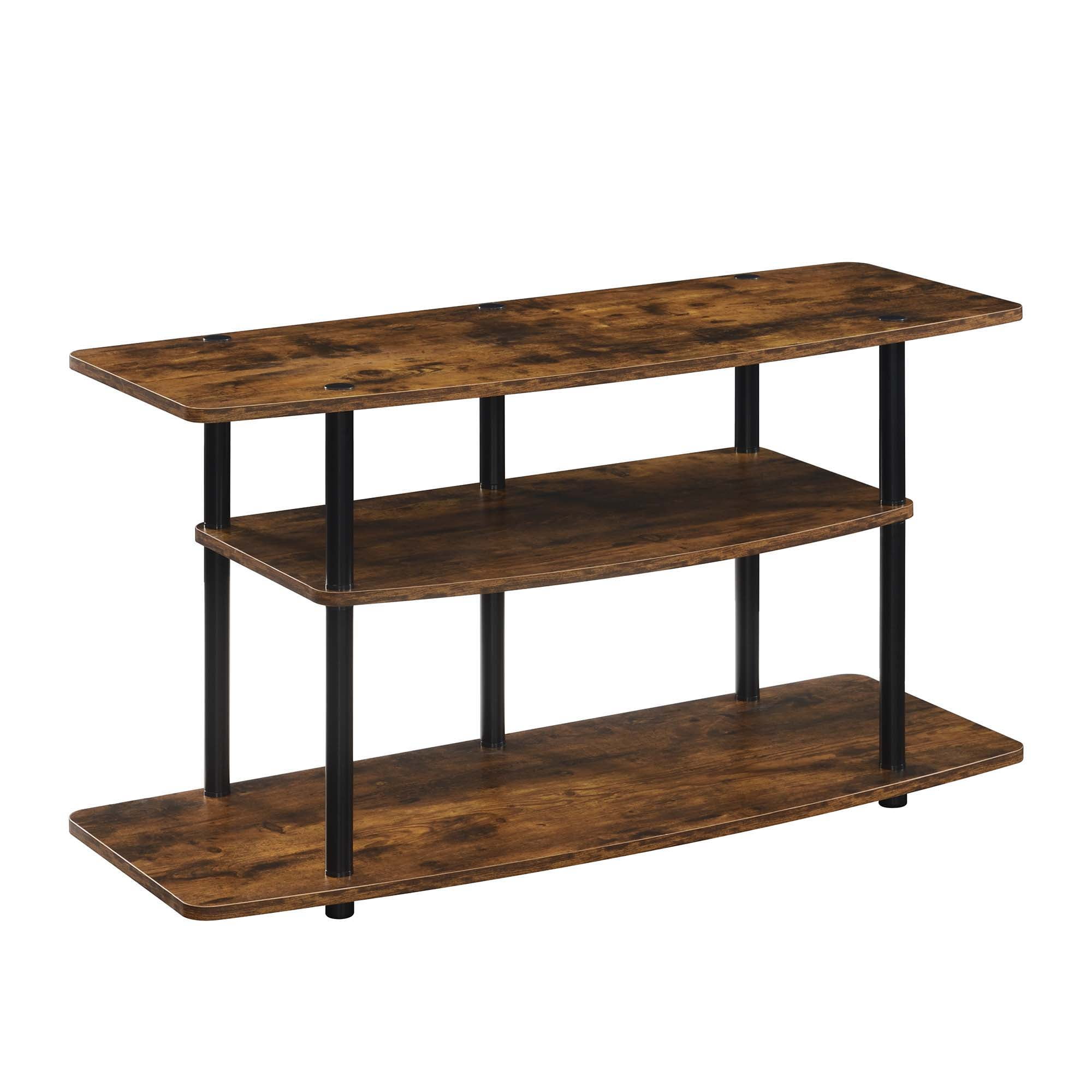 Convenience Concepts Designs2Go No Tools 3 Tier Wide TV Stand for TVs up to 46", Barnwood/Black