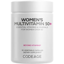 Codeage Women’s Multivitamin 50  Supplement - Essential Vitamins for Women Over 50, Minerals, CoQ10, Hyaluronic Acid, Probiotics, Black Cohosh, Ashwagandha & Superfoods - Non-GMO - 90 Capsules