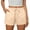 Khaki #048, variant on Womens Linen Shorts Lightweight Drawstring Elastic Waist Lounge Shorts Summer Casual Beach Bottom with Pocket, L