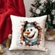 thumbnail image 1 of Funda de cojín de lino con estampado navideño | Funda de cojín cuadrada para sofá | Funda de cojín decorativa para sala de estar y cafetería, 1 of 5