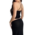 thumbnail image 4 of Biekopu Women's Summer Ruched Crop Cami Tops, Spaghetti Strap Front Drawstring Hollow Out Camisole, 4 of 8