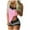 Pink, variant on Pntutb Womens Sexy Print Lace Sling Sleeveless Tank Tops Splicing Shorts Casual Set