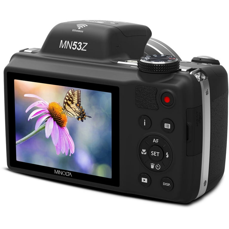 Minolta MN53Z 16MP Bridge Camera with 53x Optical Zoom (Black