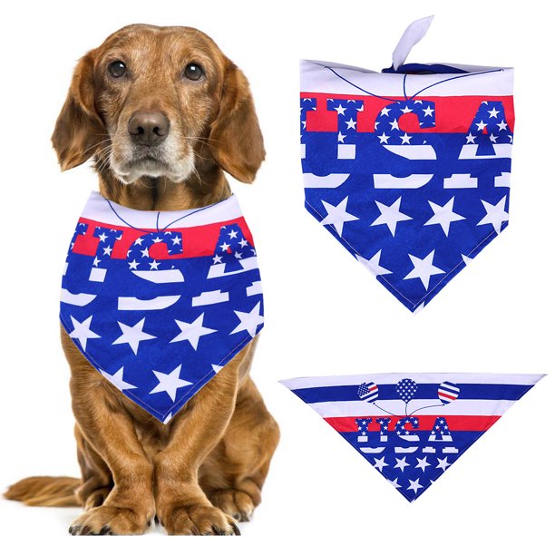 Autcarible Trump 2020 American Flag Dog Bandana Washable Triangular Scarf For Small Medium Large Dogs Cats Walmart Com Walmart Com