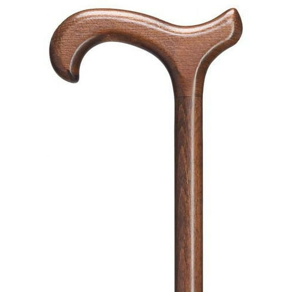 Walking Cane Men First Choice Derby Cane Walnut Stain Beechwood