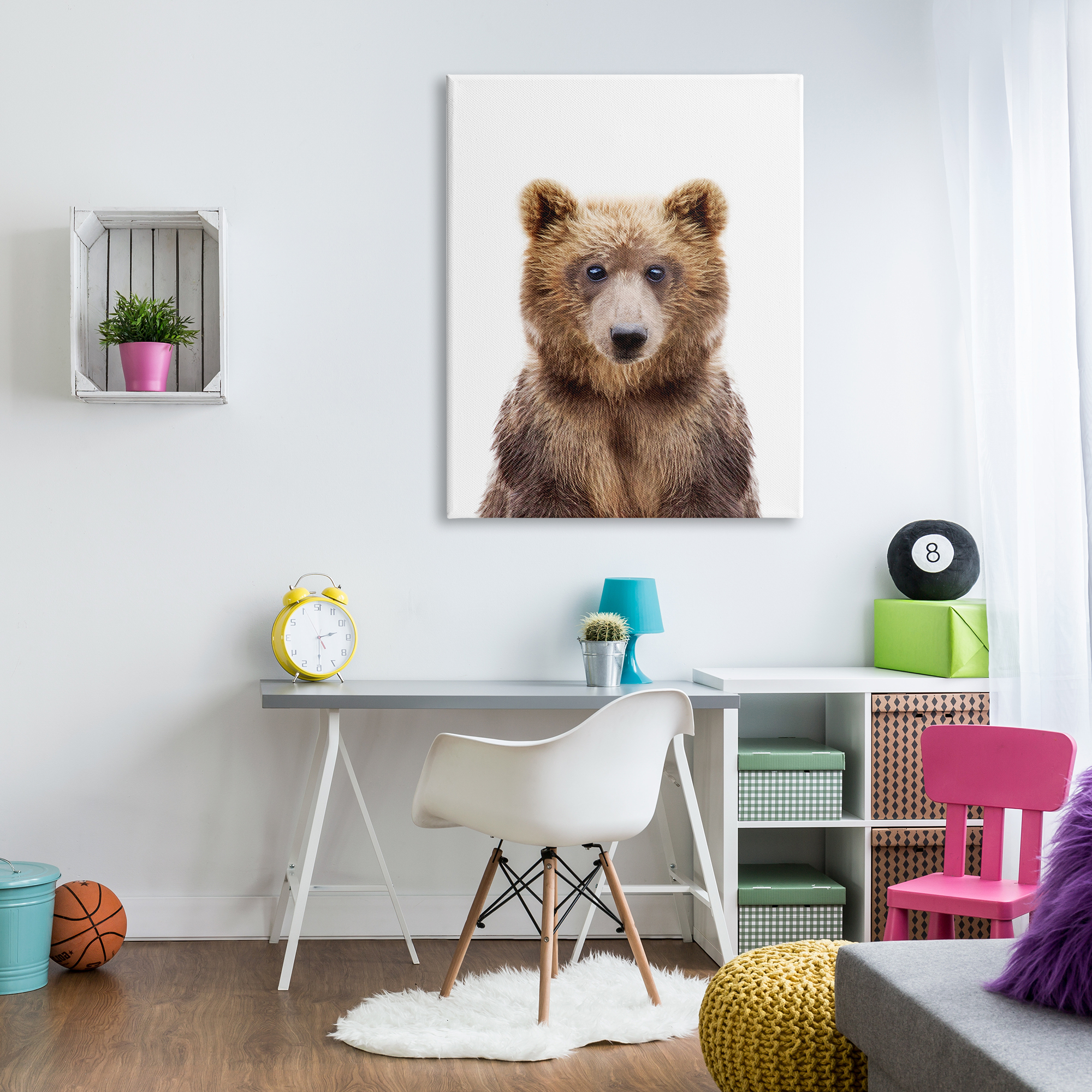 Stupell Industries Brown Bear Portrait Animals & Insects Painting Gallery Wrapped Canvas Print Wall Art, 36 x 48