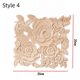 thumbnail image 2 of Aplique de estilo europeo de madera maciza, cuadrado, tallado, flor cuadrada, puerta, corazón, flor, accesorios de decoración de muebles, 2 of 5