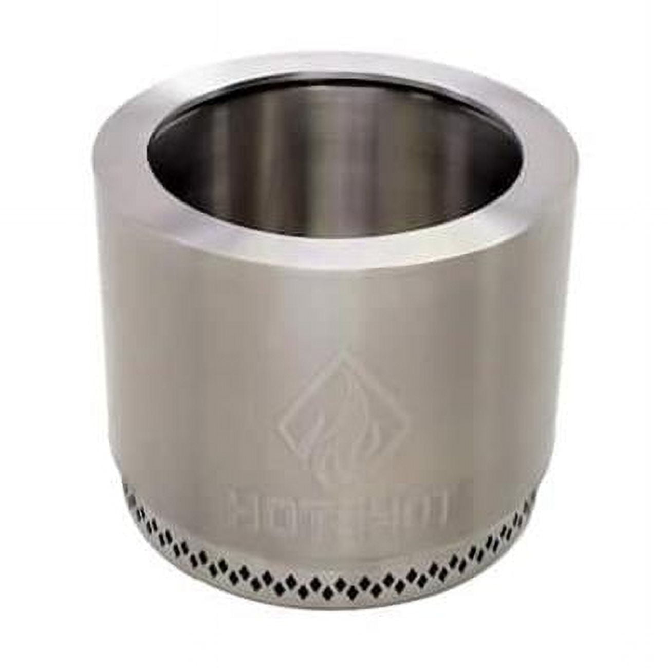 15" Hotshot Wood Burning Fire Pit Grill Silver Round Stainless Steel