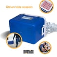 thumbnail image 4 of Hielera Portátil 28L Grande Profesional Conservador Camping Marthing Conservadora de Alta Resistencia para Alimentos y Bebidas ideal para Viajes, Playa, Camping, Picnic Azul y Blan, 4 of 9