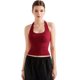 thumbnail image 2 of Camiseta sin mangas SUUKSESS para mujer, con doble forro, sin espalda, color rojo vino, 2 of 6