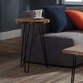 thumbnail image 2 of Alaterre Furniture Hairpin Natural Wood with Metal 20" Round End Table, Live Edge, 2 of 5
