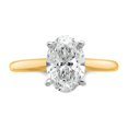 thumbnail image 4 of Auriga Fine Jewelry 14K Two-tone Gold 2 carat LG Diamond Oval Solitaire Engagement Ring for Women Size 7 (Clarity- VS/SI, Color - GH), 4 of 7