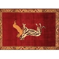 thumbnail image 1 of Ahgly Company Indoor Rectangle Animal Orange Traditional Area Rugs, 5' x 8', 1 of 1