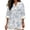 Blue Peony Flower Bow, variant on Womens Faux Linen Blouse Summer Shirt V-Neck Side Slit Hem Top Pink Lily Flower Leopard Print Beach Vacation Outfits with Rolled Cuff Sleeve Design, 2XL