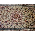 thumbnail image 4 of Ahmedani Linen Beige Ivory Lovely Medallion Flower Home Decor Area Rug Hand Knotted Wool Silk Indoor Carpet (6 x 4) Foot, 4 of 7