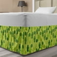 thumbnail image 1 of Forest Bed Skirt, Woodland Tree Pine Oak Maple Willow Birch Nature Foliage Nursery Childish, Elastic Bedskirt Dust Ruffle Wrap Around for Bedding Decor, 4 Sizes, Emerald Pale Green, by Ambesonne, 1 of 2