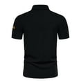 thumbnail image 4 of Shorts pour Hommes, T-Shirt pour Hommes, Mode Décontractée pour Hommes Bouton Manches Courtes Imprimé Col Rabattu Pull T-Shirt Hauts, 4 of 9