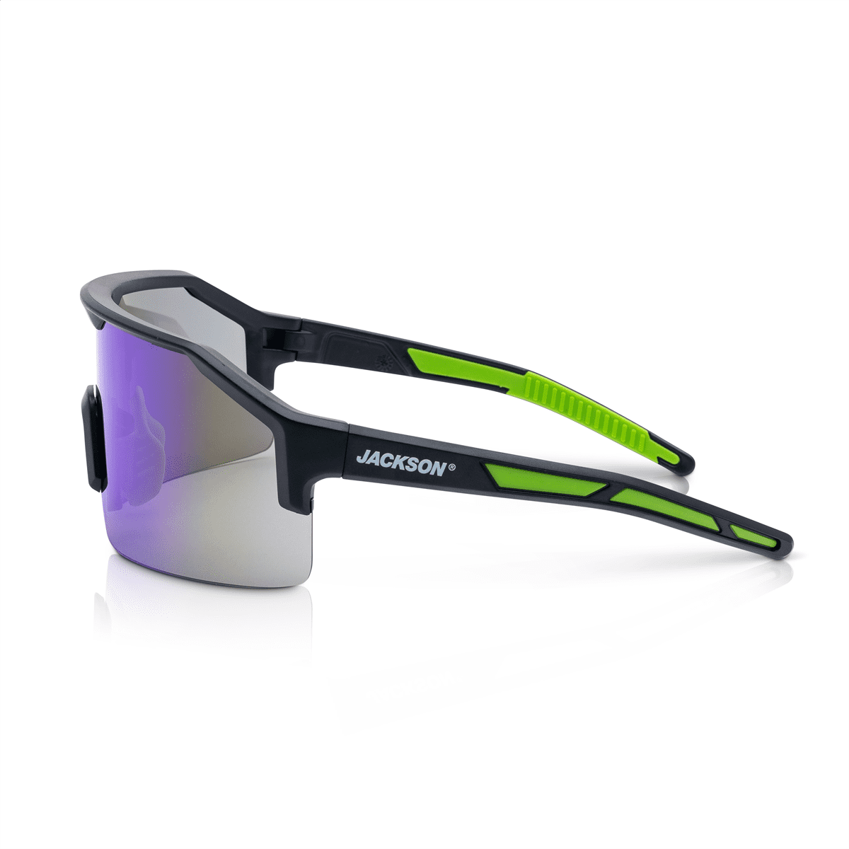 Jackson Safety Safety Glasses - MAXVIEW+ Series - Blue/Green Mirror Lens - Black Frame - Hardcoat Anti-Scratch