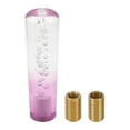 thumbnail image 1 of Perilla de Cambio Redonda de Cristal Única Bargains, 15cm Universal para Palanca de Cambios de Vehículos Automáticos y Manuales con 2 Adaptadores Acrílico Claro Púrpura, 1 Juego, 1 of 1