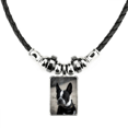 thumbnail image 1 of bulldog mascota animal oscuro panorama collar a mano colgante de cuerda de cuero Unbranded M, 1 of 3
