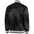 thumbnail image 4 of Men's Starter Black San Francisco 49ers Locker Room Satin Varsity Full-Snap Jacket, 4 of 4