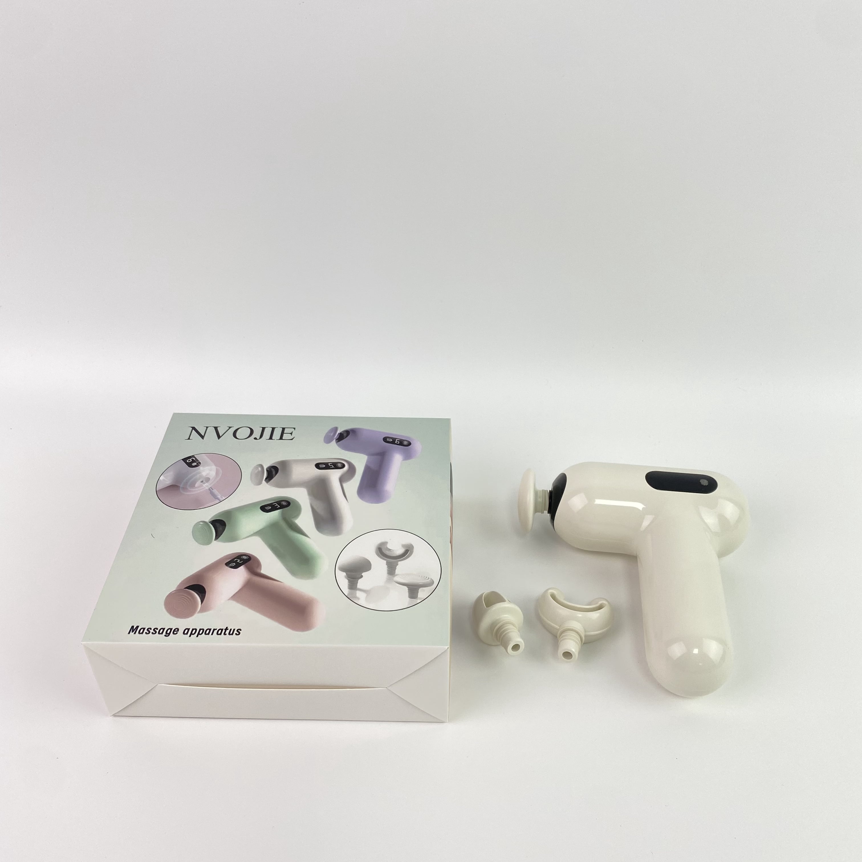 NVOJIE Massage apparatus,Massage Gun, Pocket-Sized Deep Tissue Massager Gun, Portable Percussion Muscle Massager Gun, Ultra Small & Quiet Muscle Massage Gun with Carry Case