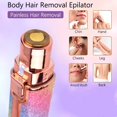 thumbnail image 2 of Depiladora facial para mujer, recortadora eléctrica de cejas, depiladora, afeitadora sin dolor, afeitadora facial para mujer para labios, barbilla, brazos, la mejor depiladora femenina para quitar barba (arco iris) brillar Electrónica, 2 of 5