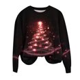 thumbnail image 4 of Women’s Funny Christmas Sweatshirt Long Sleeve Crewneck Xmas Tree Graphic Pullover Cute Holiday Top for Fall Winter 2025 Festive Season Raglan Sleeve Casual Sweatshirt, 4 of 4