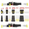 thumbnail image 3 of Desiderio - Kit de conectores impermeables de 708 piezas, terminal eléctrico impermeable para automóvil de 1/2/3/4/5/6 pines para scooter, automóvil, camión y barco, 3 of 5