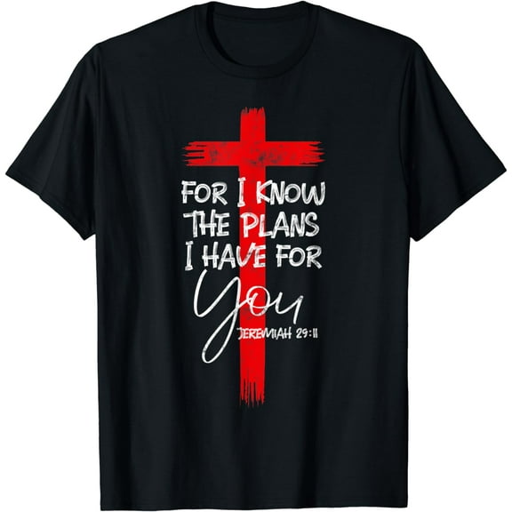 Jeremiah 29:11 Christian Religious Bible Verse Gifts Cross T-Shirt